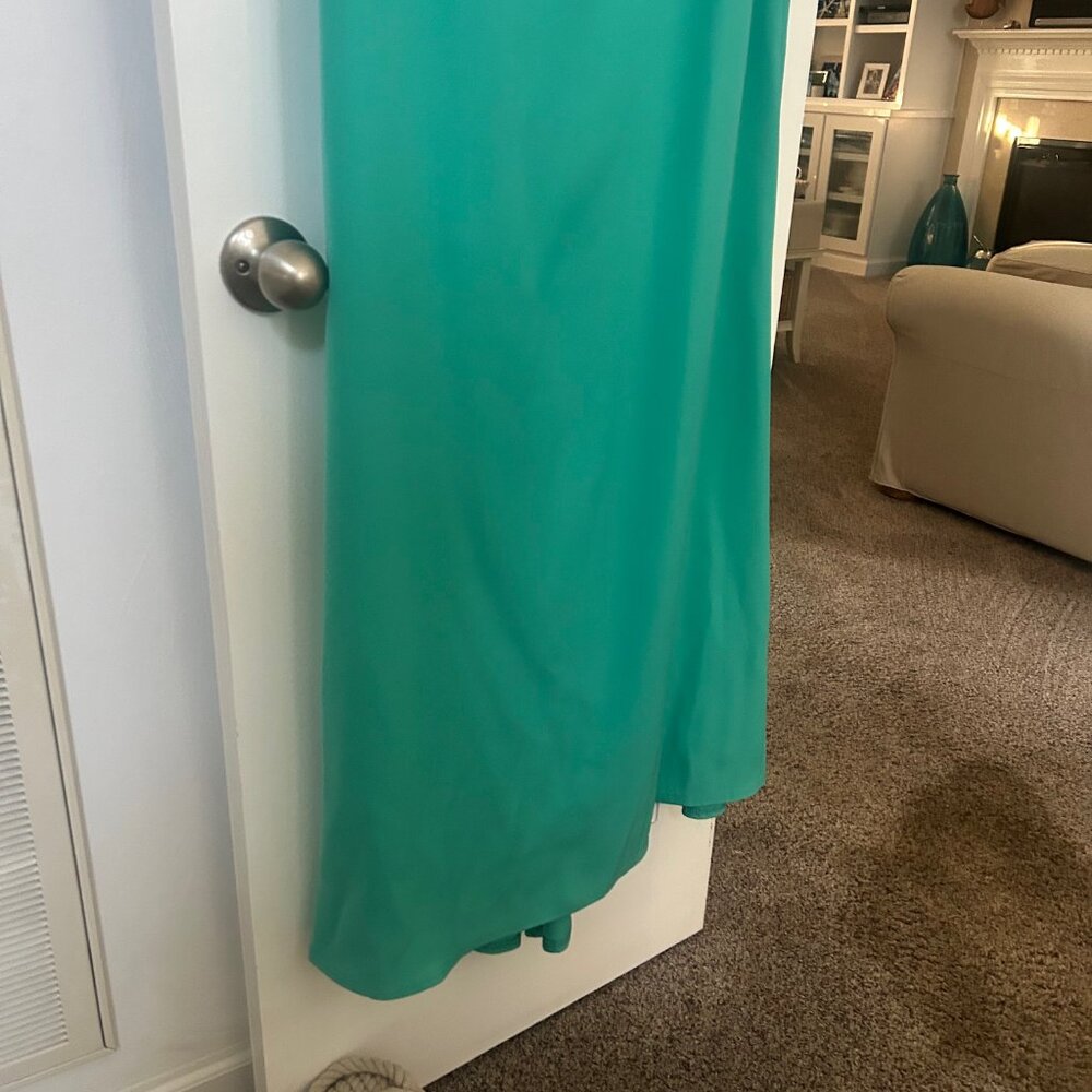 Tadashi Shoji Size 14 Caribbean Green Gown NEW with tags - Picture 7 of 8